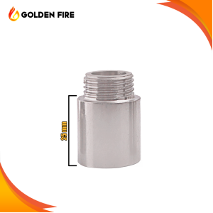 Stainless 1/2 NPT ( 20mm ) Male x 1/2 NPT ( 20mm ) Female 25mm Male Adapter Faucet Extension Connector Nipple Faucet Extender