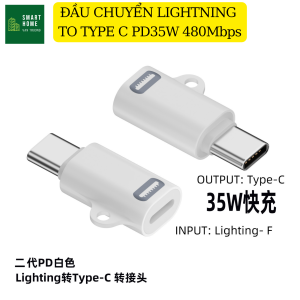 Đầu Chuyển Type C Sang Phone Lightning hỗ trợ sạc nhanh PD35W và truyền dữ liệu tốc độ cao