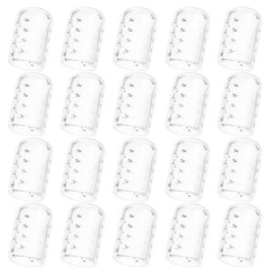 20Pcs Silicone Anti-Friction Toe Protector / Anti-Friction Toe Separators / Soft Silicone Toe Protectors / Men Women Breathable Toe Covers / Transparent Silicone Toe Sleeves