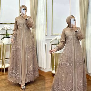 BEST SELLER - AMELDA DRESS CERUTY TERBARU 2024 DRESS KONDANGAN WANITA MUSLIM GAUN BRIDESMAID GAMIS TERBARU LEBARAN UKURAN ALL SIZE FIT TO XL