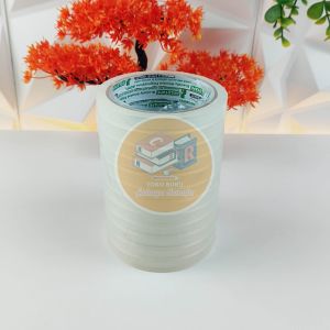 Lakban Bening Gold Tape 12mm 1/2 72yard Kecil 1Pak isi 12