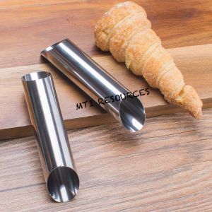 DIY Baking Cones Horn Pastry Roll Cake Mold Stainless Steel Spiral Baked Croissants Tubes Kitchen Dessert Baking Tools