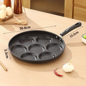 7-Hole Egg Frying Pan Non Stick Frying Pan Multi-Function Pancake Maker Breakfast Maker Steak Pan