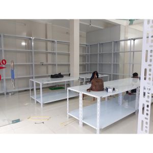 Kệ sắt 2 tầng rộng 04m x dài 1m x cao 06-08m V lỗ đa năng