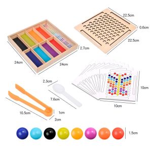 Bảng Gỗ Gắp Hạt Màu Montessori – Đồ Chơi Giáo Dục Rèn Luyện & Nhận Biết Màu Sắc 2026