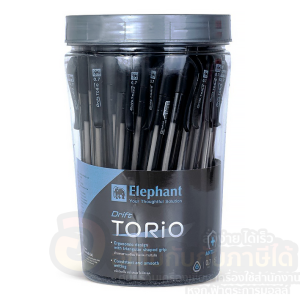😀 ปากกา ELEPHANT ปากกาลูกลื่น ตราช้าง รุ่น DRIFT TORIO หมึกสีดำ ขนาด 0.5mm. บรรจุ 50ด้าม/กระปุก จำนวน 1กระปุก พร้อมส่ง