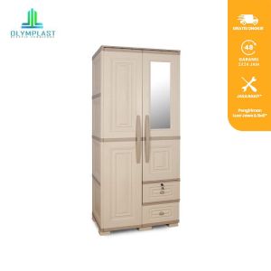 Lemari Plastik 2 Pintu OTC Modern Olymplast