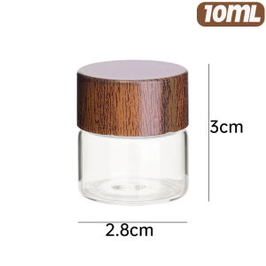 Dizoey 1/10PCS Mini Kitchen Seasoning Storage Jar Clean Spice Bottle with Wooden Lid Portable Coffee Beans Tea Sealed Storage Container
