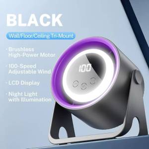 Rechargeable Turbo Desk Fan 100 Gears Strong Wind Air Cooler Digital Display Office Mini Table Fan Wall Fan Ceiling Fan Floor Fan