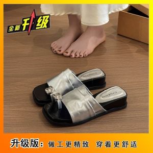 [Free Shipping] Thick-Soled Retro Pleated Square-Toe Sandals – The 2026 Summer Collection Features Fashionable And Versatile Open-Toe Sandals For Outdoor Wear