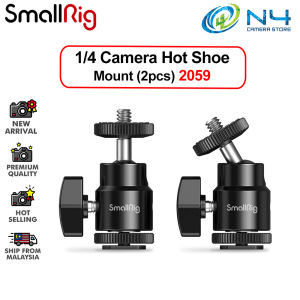 SmallRig 1/4" Camera Hot Shoe Mount Ballhead Tripod with Additional 1/4" Screw 2pcs Pack 2059