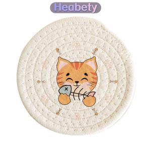 Heabety Tấm lót bàn cách nhiệt đế lót cốc bát họa tiết mèo bền đẹp đồ trang trí nhà cửa phụ kiện nhà bếp