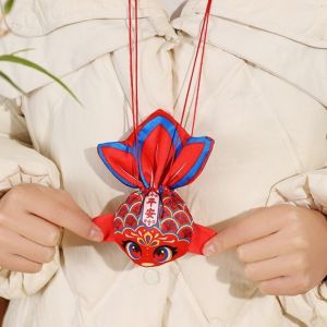 REGISTR Embroidery Cartoon Koi Sachet Bag Chinese Style Handmade Good Luck Pouch Cute Blessing Sachet Money Bag the Dragon Boat Festival