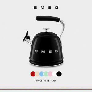 SMEG Retro Whistling Kettle 2.3L Stainless Steel Tea Coffee Water Kettle Anti-Scald Handle Gas Induction Compatible