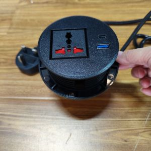 Office Furniture Universal power Round Desktop Grommet Recessed USB Socket /Tabletop built in desk round power usb socket