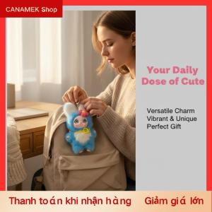 CS Gia đình thỏ loạt Vinyl búp bê Keychain 1PC dễ thương sang trọng Mặt dây chuyền cho ba lô trẻ em Quà tặng túi trang trí