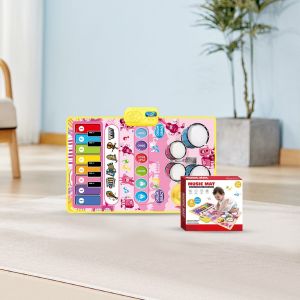 MD-M378 Mainan Edukasi Anak Playmat 2IN1 Music Mat Piano Drum / Mainan Anak Karpet Alat Musik