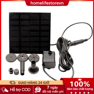 Đài Phun Nước Chạy Bằng Năng Lượng Mặt Trời Cho Sân Vườn Ao Hồ Bơi - Máy Phun Nước Có Đầu Bơm & Phun Trang Trí Bể Cá