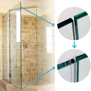 200cm 2pcs Bathroom water barglass door water bar suitable for 6-12mm thick glass doorsBath Shower Screen Door Seal StripGlass door guard with anti-collision strip