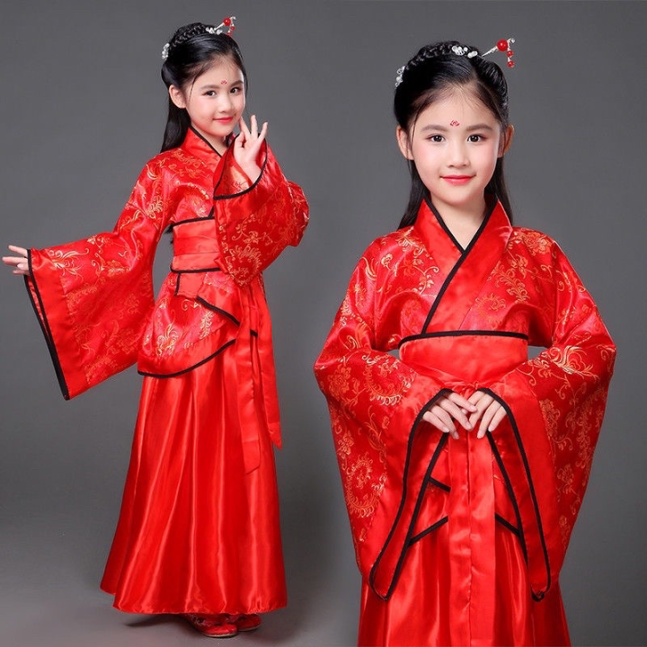 YoFunny house Traditional Chinese Girls Kids Traditional Hanfu