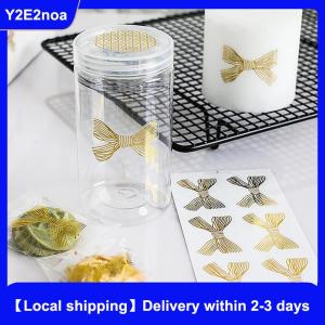 【Local shipping】 30Pcs 5sheet Cute en Big Bow Sticker Handmade Adhesive Cake Sweet Candy Packaging Sealing Label Sticker Gift Stationery