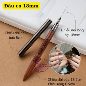 Cọ nail vẽ nét siêu mảnh cán gỗ cao cấp đủ size dụng cụ chuyên dụng ngành nail – C019