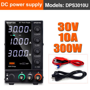 Lab DC Power Supply 0-30V /60V /120V/ 160V 0-2A/3A/5A/10A Bench Power Supply with Encoder Knob Adjustable Regulated Power Supply with 5V 3.6A USB & Type-C Quick-Charge Variable Power Supply with Overcurrent Protection