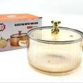 HATAYASHOP-PANCI KACA ANTI API/ PANCI KUAT/PANCI ELEGAN /Panci Kaca Tebal Premium Panci Soup Tahan Panas High Quality / PANCI MASAK KACA / PANCI KACA MASAK TRANSPARAN / POT PANCI MASAK/ Panci Kaca Glass Cooking Pot Borosilicate Tahan Panas/ PANCI REBUS. 