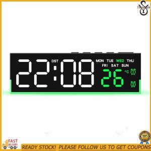 [YoungStyle] LED Alarm Clock with Atmosphere Lights LED Clocks USB Charging Port Digital Clock for Bedroom Home Living Room Office
