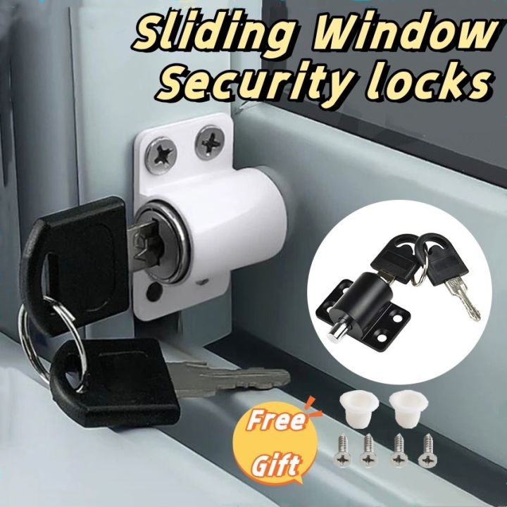 Housoutil 2-Pack High Strength Sliding Window Limiter – Plastic Safety Lock Restrictor For Sliding Doors & Windows