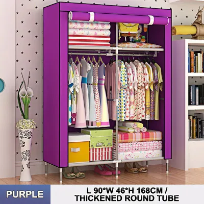 Simple dust-proof wardrobe Clothes cabnite Zipper Wardrobe Fashion Clothes Storage Wardrobe Easy to Install