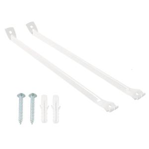 1Pair Wall Mounted Metal Wire Rack Mounting Brackets Closet Shelf Brackets Metal Shockproof Wire Shelf Supports