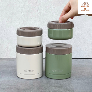 Set hộp cơm Kaiyo KVL-3284 giữ nhiệt 4 ngăn tặng kèm túi tráng bạc tiện lợi cho dân văn phòng gia đình có con nhỏ.