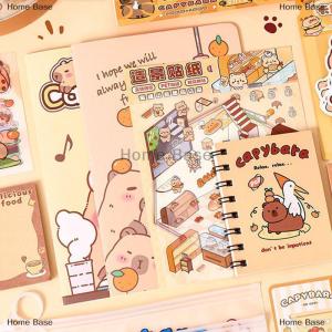 [COD] Home Base ชุดเครื่องเขียนการ์ตูน capybara 1ชุด กล่องของขวัญความจุขนาดใหญ่ชุดเครื่องเขียนน่ารักนักเรียนแบบพกพาของขวัญมากมายรางวัลสำหรับนักเรียน