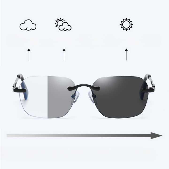 Photochromic Reading Progressive Bifocal Reading Sunglasses A-G