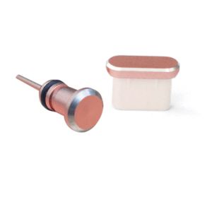 LOVELY HUT Silver 1Set 3.5mm Earphone Jack Data Port Type C Charging Port Phone Accessories Type-C Anti Dust Plug Protector Cap Dust Plug Type C Plug