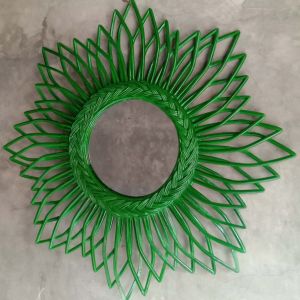 (Amira)Cermin Gantung Hias Dinding/Cermin Gantung Rotan