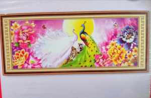 Tranh đính đá Chim công đẹp (về tự đính) 77531
