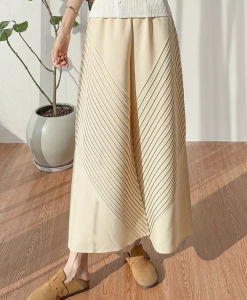 Miyake Women Pleated Trousers Stylish Casual Loose Commuting and Versatile # 2016