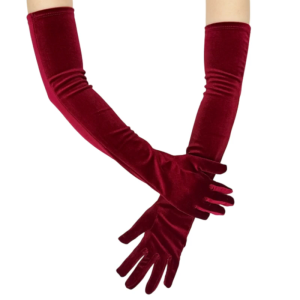 Velvet Gloves For Women Elbow Length Stretchy Fabric 1920s Themed Event Evening Occasions