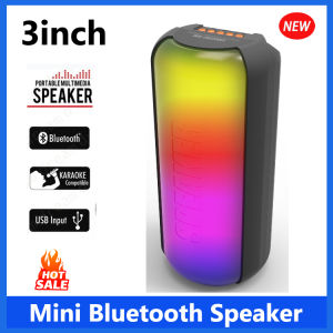 3-inch RGB light wireless Bluetooth speaker portable outdoor Bluetooth subwoofer wireless speaker with FM usb function