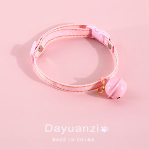 Pet supplies denim solid color with bells adjustable collar cats and dogs colorful fashion necklace accessories