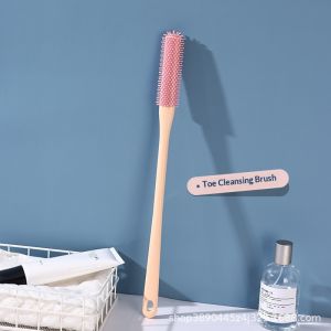 MOKARUYIN Soft Gel Foot Brush for Toe Crack Cleaning and Dead Skin Removal with Gentle Bristles
