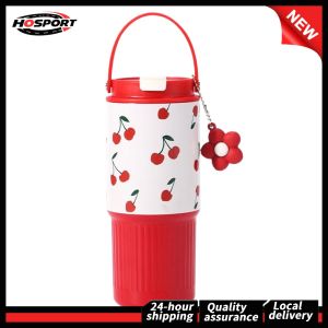 【HOSPORT】 Hand-Held Water Cup 316 Stainless Steel Outdoor Drinking Tumbler Leak-Proof Insulation Cold Mug for Coffee Tea Hot Coco