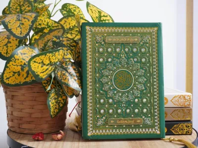 ( Bisa costum nama ) Alquran A5 Diamond art Tajwid warna free tasbih mutiara premium