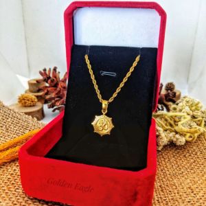 Kalung Liontin Omkara | Kalung Bahan Original Titanium | Liontin Bahan Kuningan | Kalung Anti Karat & Tidak Bikin Alergi | Kalung Pria & Wanita