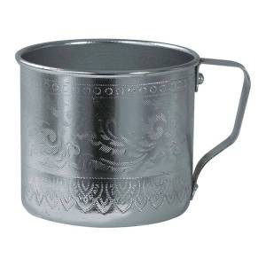 (Early Bird) แก้วน้ำอลูมิเนียม ทรงตรงลายไทยมีหู Thai Design Cup 8x18.2 CM. ตราเพชร Diamond brand.