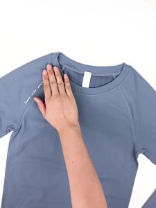 Quick-drying sportswear fitness yoga running long-sleeved round neck T-shirt tight fitness clothing