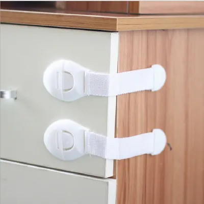 6 PCS Child Baby Safety Fabric Strap Lock Cupboard Drawer Cabinet Door Fridge Toilet Bowl