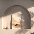 With Frame | Subhanallah, Alhamdulillah, Allahuakbar, Allah, Muhammad, Kaabah | 0101 | Minimalist Aesthetic Premium  Abstract Modern Japandi Muji Neutral Scandi Nordic Pastel  Instyle Korean Boho Nude  Calligraphy Home Living  Print Islamic Wall Art Decor. 